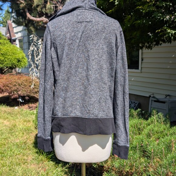 DKNY Jeans Women's Zip Up Hoodie Black & Dark Gray - Small - Picture 3 of 7